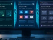 Browser Compartmentalisation for Crypto Users: Keep Wallet Activity Separate From Everyday Tabs Illustration of separate browser profiles for crypto, everyday browsing and testing