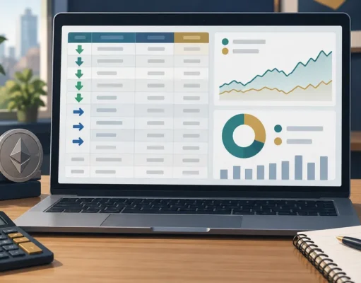 Crypto Portfolio Returns: Stop Counting Deposits as Investment Gains Spreadsheet illustration separating crypto portfolio deposits, wallet transfers and investment performance