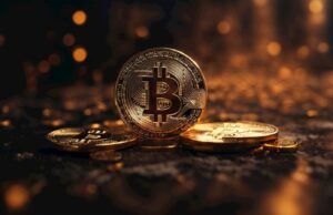 Beginner’s Guide to Earning with DeFi – Liquidity Provision and Farming a bitcoin sitting on top of a pile of gold coins