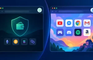 One Browser Is Not One Security Zone: Separate Your Crypto Profile From Games and Everyday Browsing Illustration of separate browser profiles for crypto activity and everyday browsing